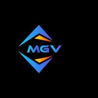 création de logo de technologie abstraite mgv sur fond noir. concept de logo de lettre initiales créatives mgv. vecteur