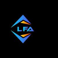 création de logo de technologie abstraite lfa sur fond noir. concept de logo de lettre initiales créatives lfa. vecteur