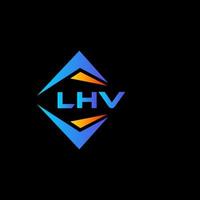 création de logo de technologie abstraite lhv sur fond noir. concept de logo de lettre initiales créatives lhv. vecteur