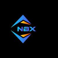 création de logo de technologie abstraite nbx sur fond noir. concept de logo de lettre initiales créatives nbx. vecteur