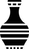ancien pot de poterie - icône solide vecteur
