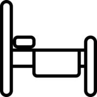 Soins médicaux de lit - icône de contour vecteur