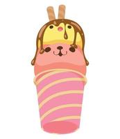 glace kawaii vecteur