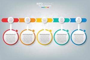 modèle infographique et icônes. concept d'entreprise avec des processus. vecteur