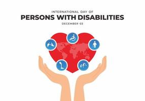 personnes handicapées internationales célébrée le 23 décembre. vecteur