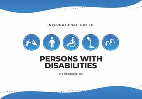 personnes handicapées internationales célébrée le 23 décembre. vecteur