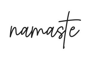 namaste lettrage manuscrit calligraphie méditation yoga concept. vecteur