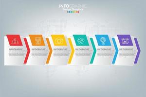 modèle infographique et icônes. concept d'entreprise avec des processus. vecteur