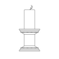chandelier contour icône illustration sur fond blanc vecteur