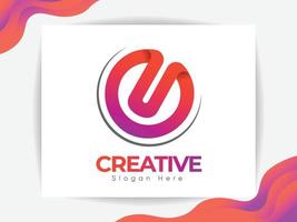 conception de modèle de logo d'entreprise de site Web créatif. beau dégradé de couleur initiale de style pro de haute qualité. concept créatif avec vecteur premium.
