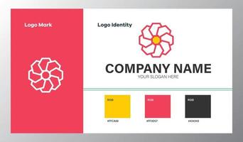 logo d'entreprise géométrique abstrait avec guide de couleurs vecteur