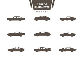 Voeux silhouette icon set vector