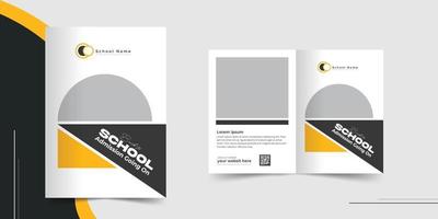 conception de brochure de retour à l'école ou modèle de conception de brochure d'admission à l'école vecteur