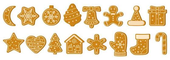 biscuits de noël. friandises de vacances du nouvel an. illustration vectorielle. vecteur