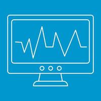 icône de fine ligne de surveillance du pouls vecteur