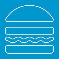 icône de fine ligne de hamburger vecteur