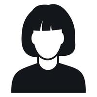 icône simple avatar femme vecteur
