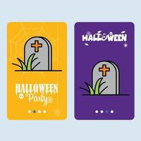 conception d'invitation halloween heureux avec vecteur grave