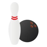 icône 3d isométrique de bowling vecteur