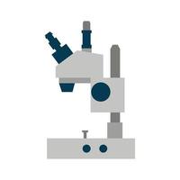 icône plate de microscope vecteur