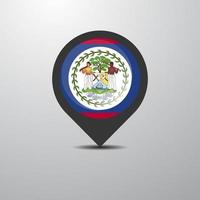 broche de la carte du belize vecteur