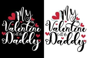 conception de t-shirt de la saint-valentin ou de la typographie de la saint-valentin vecteur