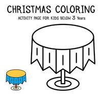 Livre d'activités de coloriage de Noël pour les enfants de moins de 3 ans vecteur