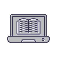 icône de vecteur de bibliothèque en ligne