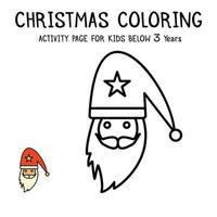 Livre d'activités de coloriage de Noël pour les enfants de moins de 3 ans vecteur