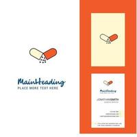 logo créatif de médecine et vecteur de conception verticale de carte de visite