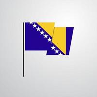 bosnie herzégovine agitant le vecteur de conception de drapeau
