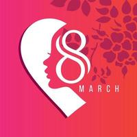 création de vecteur de logo du 8 mars avec fond de journée internationale de la femme