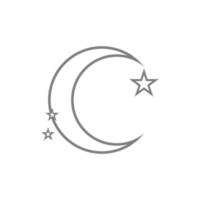création d'icône logo lune vecteur