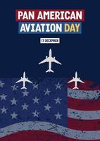 affiche de la journée de l'aviation panaméricaine vecteur