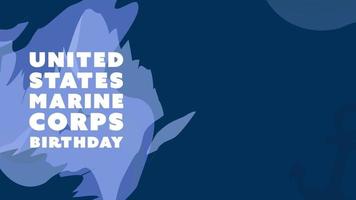 fond d'anniversaire du corps des marines américains avec zone d'espace blanc. vecteur