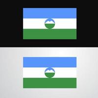 conception de bannière drapeau kabardino balkarie vecteur