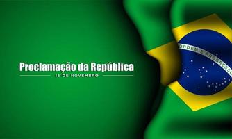 conception de fond de la fête de la république du brésil. illustration vectorielle. vecteur