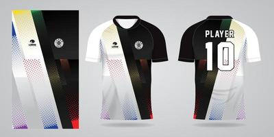 modèle de conception de sport maillot de football coloré vecteur