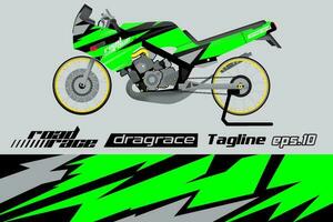 desain pembungkus stiker motor drag racing vektor penuh eps.10 vecteur