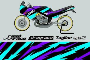 desain pembungkus stiker motor drag racing vektor penuh eps.10 vecteur