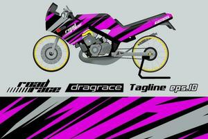 desain pembungkus stiker motor drag racing vektor penuh eps.10 vecteur