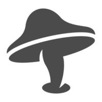 champignon icône noir et blanc vecteur