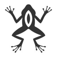 grenouille de laboratoire icône noir et blanc vecteur