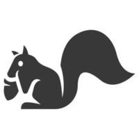 écureuil icône noir et blanc vecteur