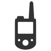 talkie-walkie icône noir et blanc vecteur