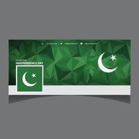 pakistan independnce day vecteur de conception de couverture de médias sociaux