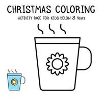 Livre d'activités de coloriage de Noël pour les enfants de moins de 3 ans vecteur