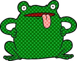 grenouille mignonne de dessin animé vecteur