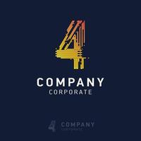 4 vecteur de conception de logo d'entreprise