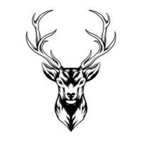 logo tête de cerf vecteur